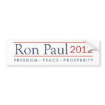 Ron Paul 2012 Freedom Peace Prosperity Bumper Stickers