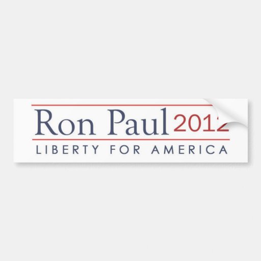Ron Paul 2012  Liberty for America Big Bumper Stickers