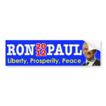 Ron Paul 2012 - Liberty, Prosperity, Peace Bumper Stickers