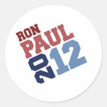 RON PAUL 2012 SWAY ROUND STICKER