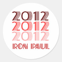 RON PAUL 2012 VINTAGE ROUND STICKER