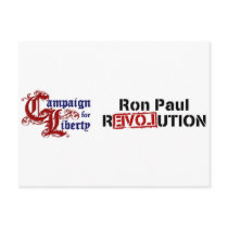 Ron Paul Campaign For Liberty Revolution Post Card