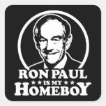 Ron Paul est mon Homeboy Autocollants Carrés
