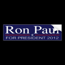 Ron Paul for President 2012 bumper stickers