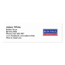 Ron Paul for President 2012 Business Card Template