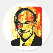 RON PAUL FOR PRESIDENT ROUND STICKERS