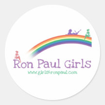 Ron Paul Girls Rainbow Hope sticker