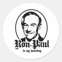 RON PAUL IS MY HOMEBOY STICKER