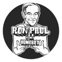 Ron Paul Is My Homeboy Stickers