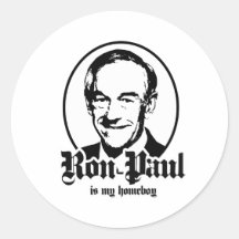 RON PAUL IS MY HOMEBOY STICKERS