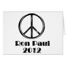 Ron Paul Peace Sign Greeting Cards