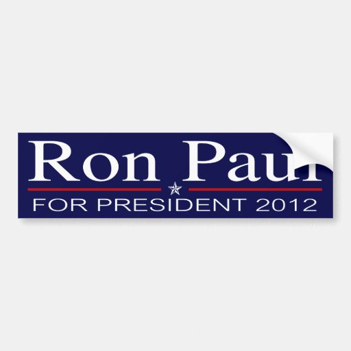 Ron Paul pour le président 2012 Autocollant Pour Voiture