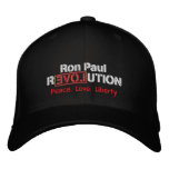 Ron Paul Revolution Embroidered Hat embroidered hats