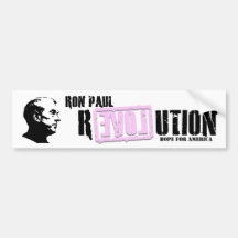 Ron Paul Revolution (pink) Bumper Sticker