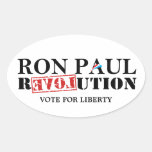 Ron Paul Revolution - Vote for Liberty Oval Sticker