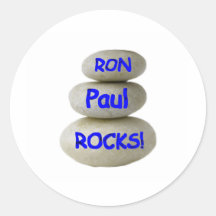 Ron Paul Rocks! Round Sticker