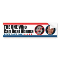 Ron Paul: THE ONE Who Can Beat Obama Bumper Sticker