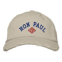 RON PAUL U.S.A. Men's Distressed Chino Twill  Cap Embroidered Baseball Cap