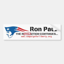 Ron Paul's Campaign for Liberty patriot revolution Bumper Stickers