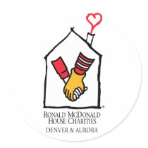 Ronald McDonald Hands Round Sticker