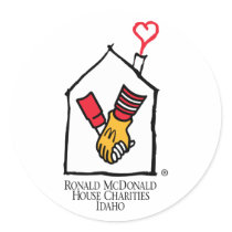 Ronald McDonald Hands Round Sticker