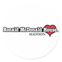 Ronald McDonald Heart Round Sticker
