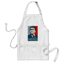 Ronald Reagan Hope Hero Poster - Reagan Bush 84 Aprons