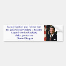Ronald Reagan Quote Bumper Sticker