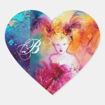 RONDO IN LAGOON /Monogram Venetian Masquerade Ball Stickers