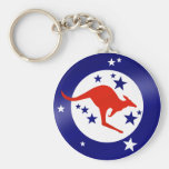 Roo Flag of Australia Round logo artwork graphic Keychains