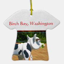 Roof Cow Christmas Ornament