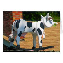 Roof Cow Greeting Cards