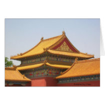 Roof from The Forbidden City. Beijing. China. Greeting Cards