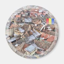 Roof tops refrigerator magnet