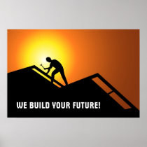 Roofing Work Print