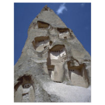Rooms carved into conical rock, Cappadocia rock fo Flyers