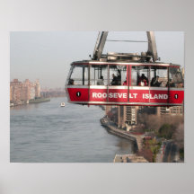 Roosevelt Island Tramway over East River New York  Print