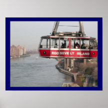 Roosevelt Island Tramway over East River New York Print