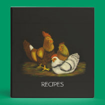 Rooster and Hens ~ binder binders
