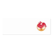 Rooster Cockerel Crowing Retro Business Cards