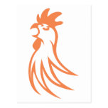 Rooster Crowing Post Card