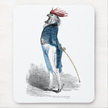 Rooster Gentleman Mouse Pads