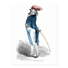 Rooster Gentleman Postcards