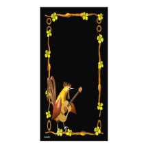 Rooster Guitar rock star invite Photo Greeting Card