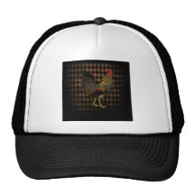 Rooster on harlequin hats