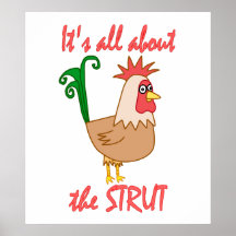Rooster Struts Print