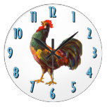 Rooster Vintage Crate Art Kitchen Clock