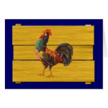 Rooster Vintage Kitchen Crate Art Greeting Cards