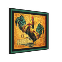 Roosters Gallery Wrapped Canvas