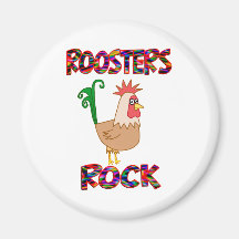 Roosters Rock Magnets